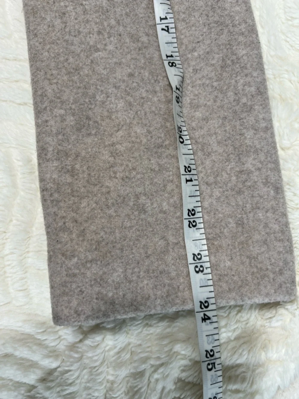 Zara Long Lapel Coat Oatmeal Beige Open Front Minimalist Coat Size M